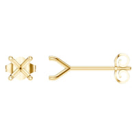 EA-2998 Yellow Gold Earrings UNSET - Main View