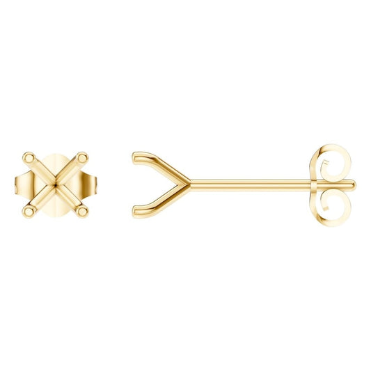 EA-2998 Yellow Gold Earrings UNSET - Main View