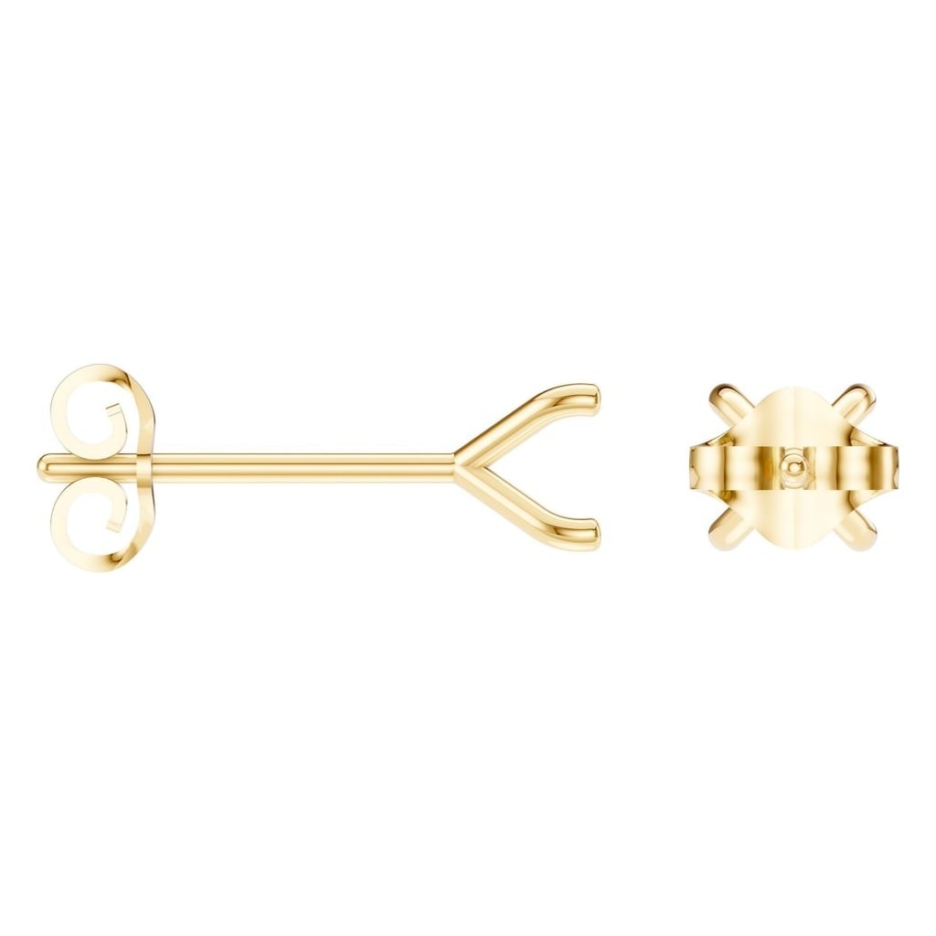 EA-2998 Yellow Gold Earrings UNSET - ANGLE