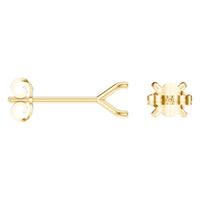 EA-2998 Yellow Gold Earrings UNSET - ANGLE