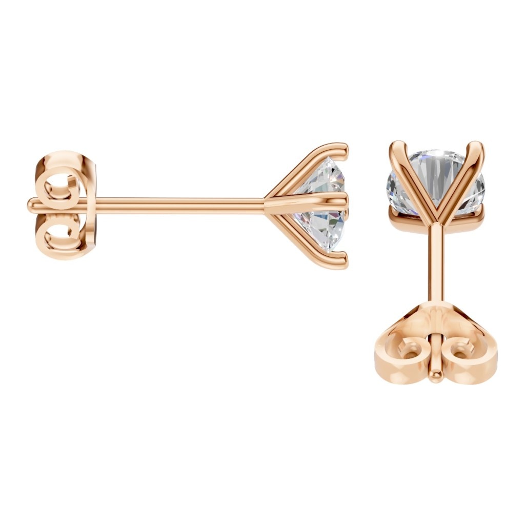 EA-2998 Rose Gold Earrings SET - Side View