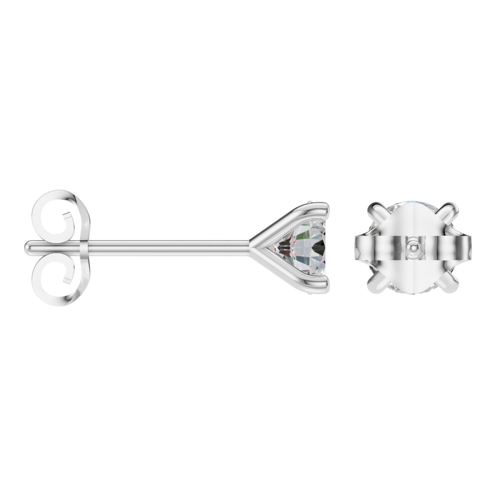 EA-2998 White Gold Earrings SET - ANGLE