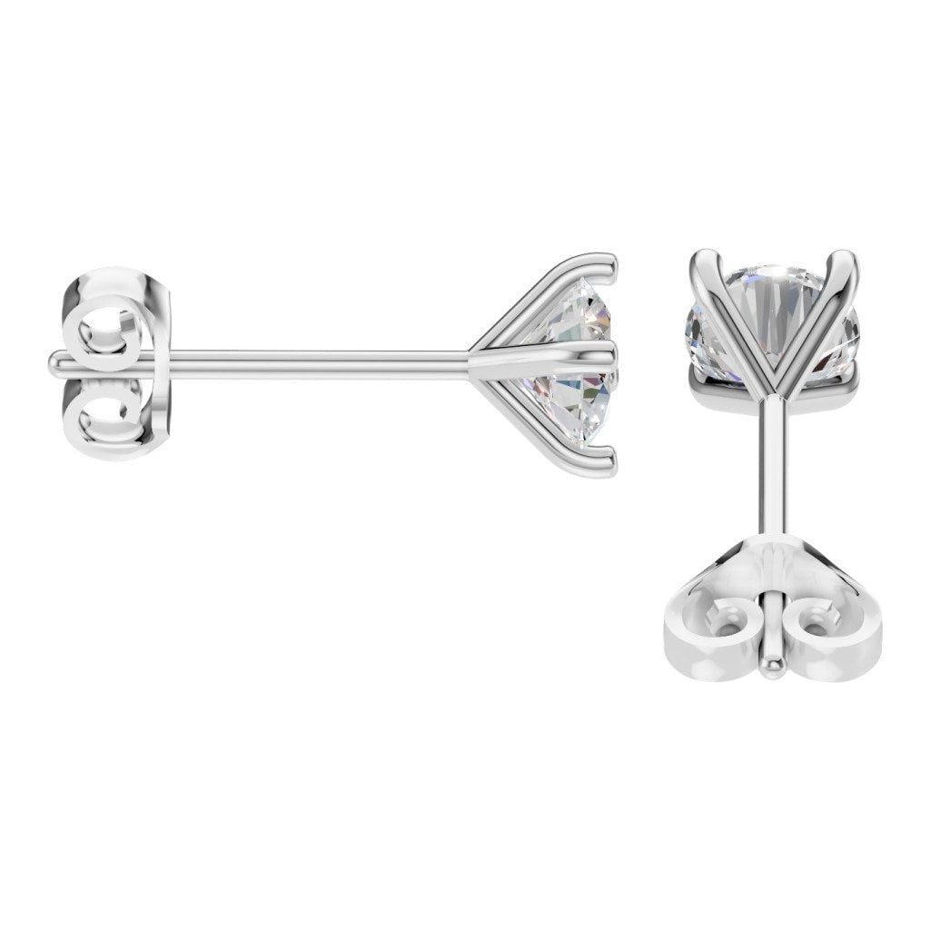 EA-2998 White Gold Earrings SET - Side View