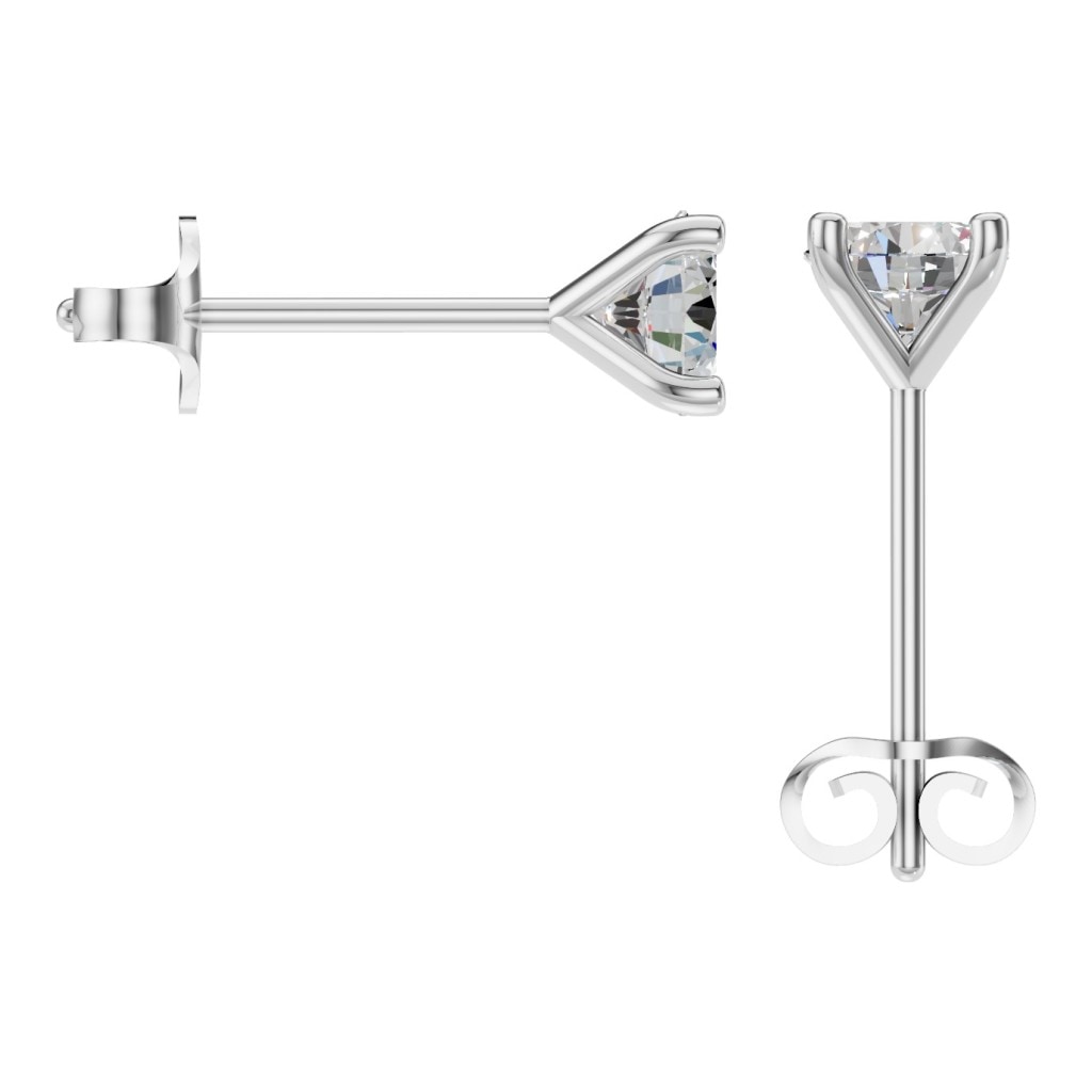 EA-2998 White Gold Earrings SET - BACK