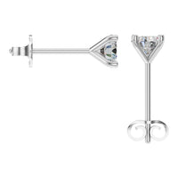 EA-2998 White Gold Earrings SET - BACK