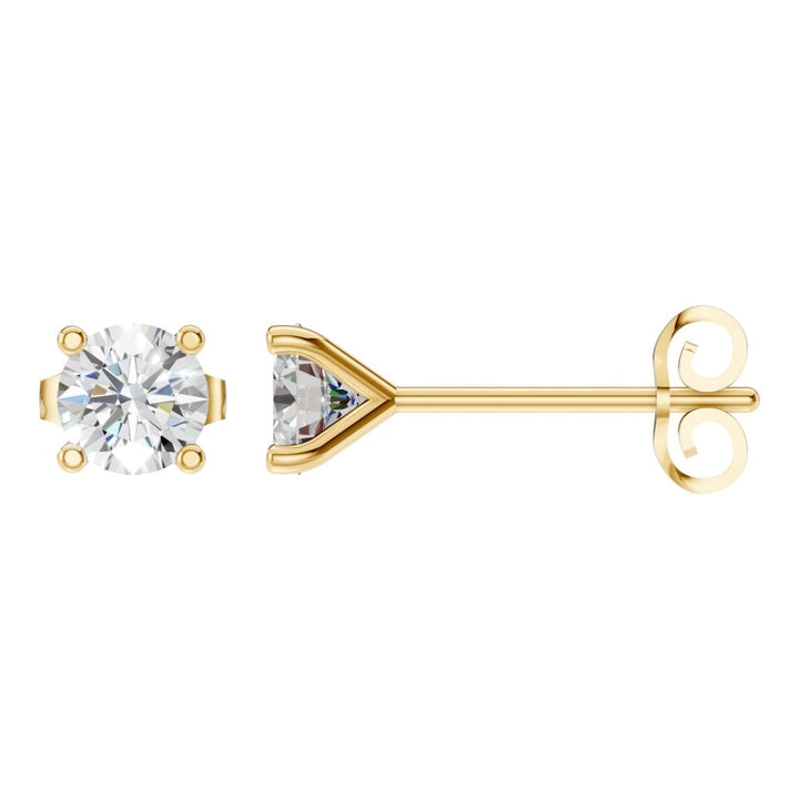 Solitaire Stud Earrings Mounting - Round 4.7mm