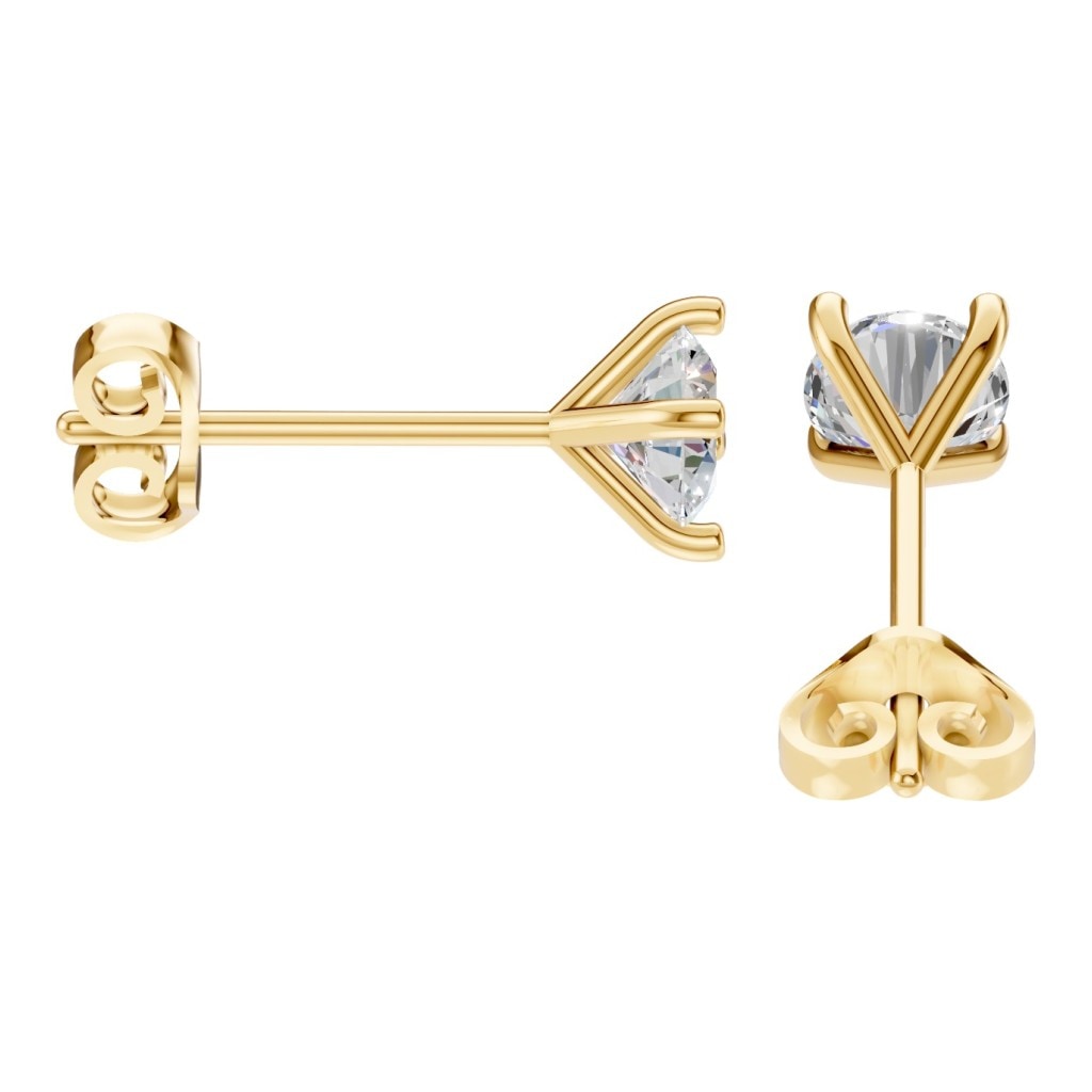 EA-2998 Yellow Gold Earrings SET - Side View