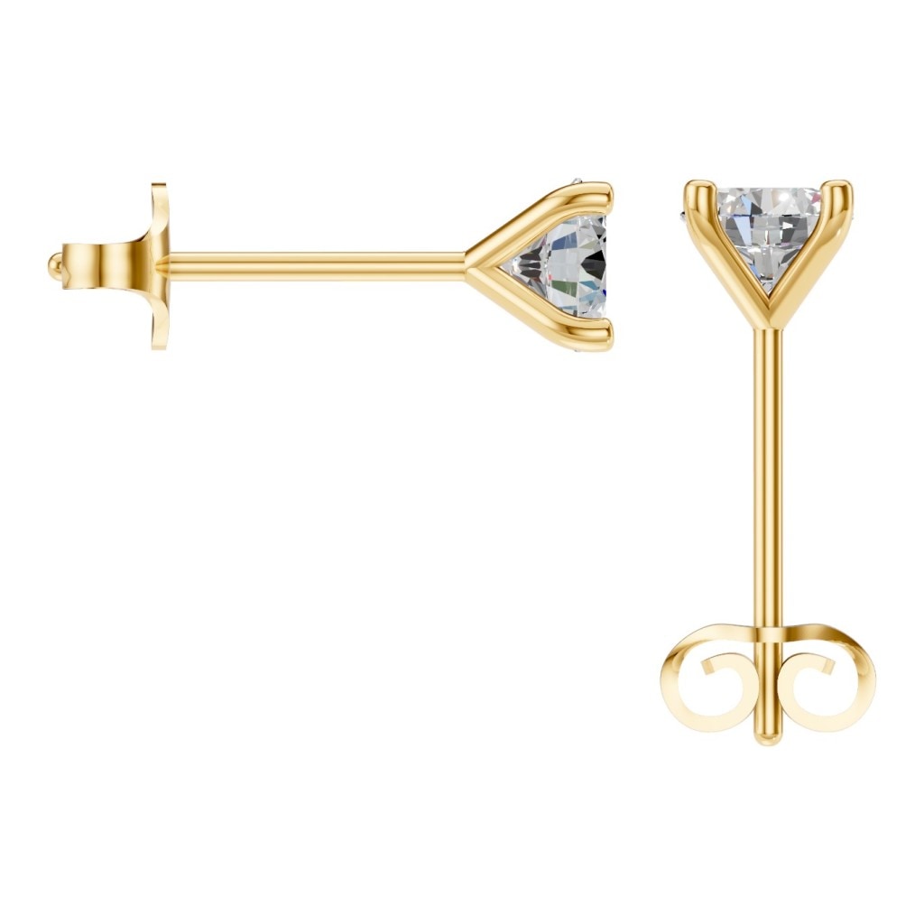 EA-2998 Yellow Gold Earrings SET - BACK