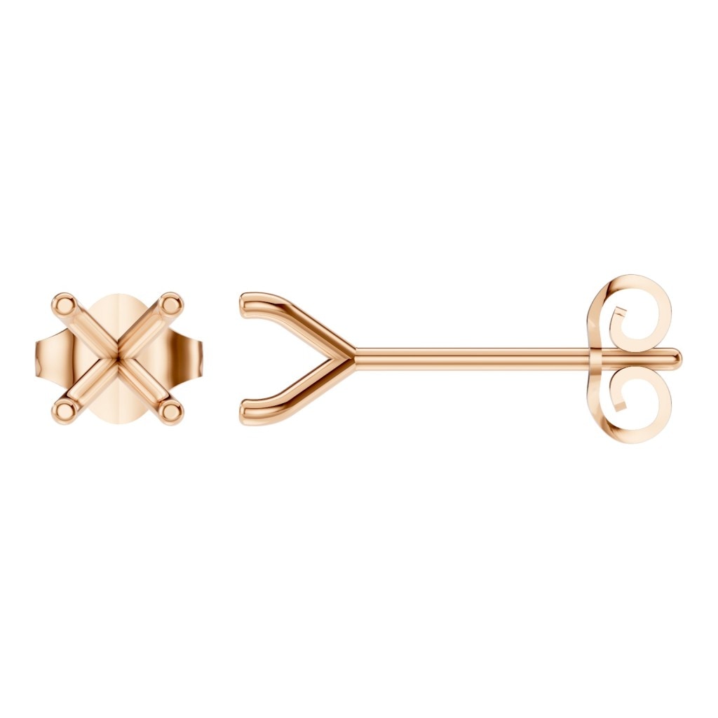 EA-2998 Rose Gold Earrings UNSET - Main View