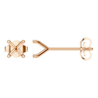 EA-2998 Rose Gold Earrings UNSET - Main View