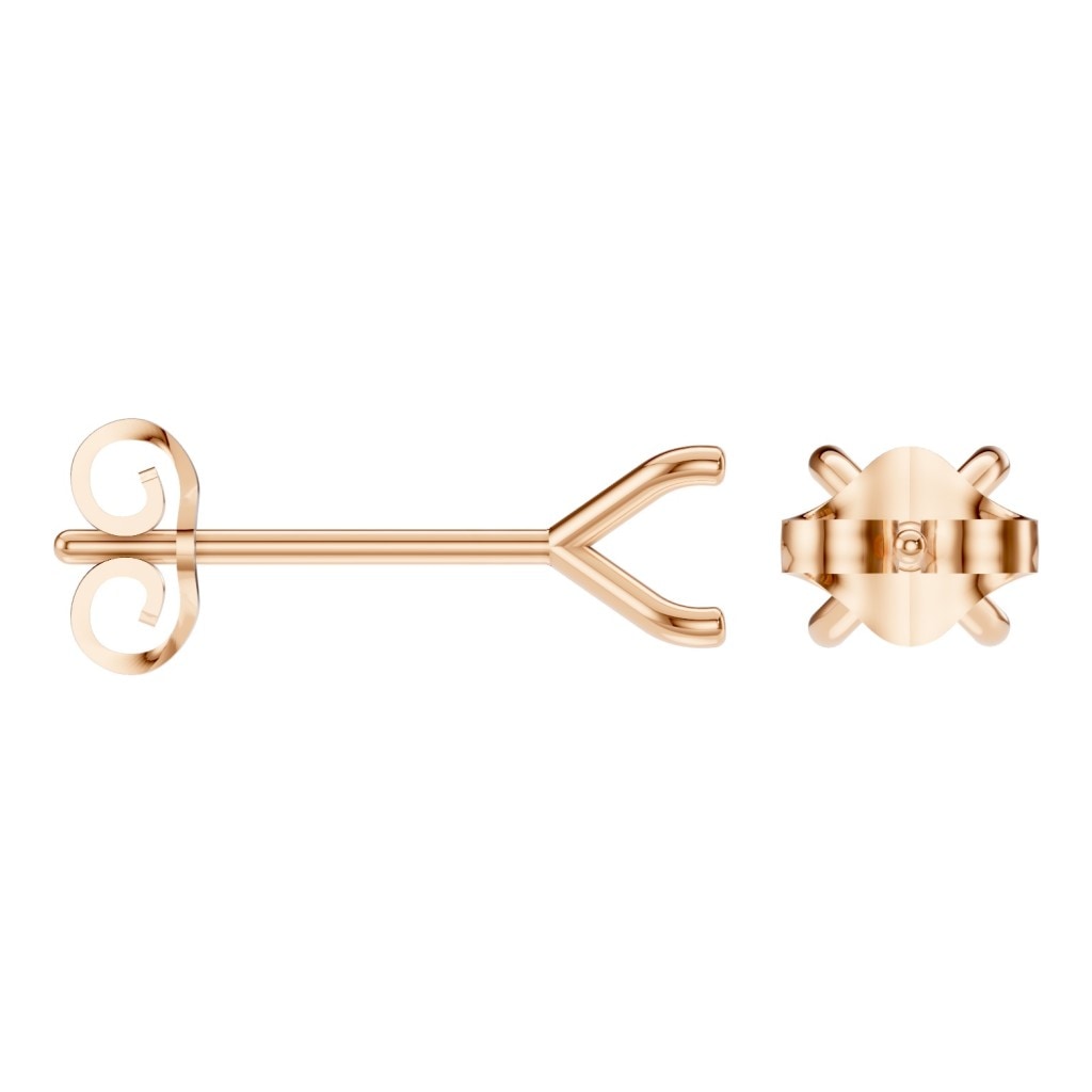 EA-2998 Rose Gold Earrings UNSET - ANGLE
