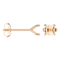 EA-2998 Rose Gold Earrings UNSET - ANGLE