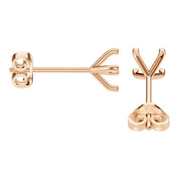EA-2998 Rose Gold Earrings UNSET - Side View