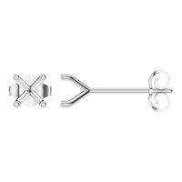 EA-2998 White Gold Earrings UNSET - Main View