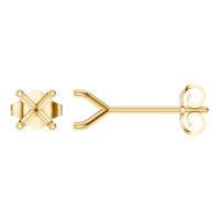 EA-2998 Yellow Gold Earrings UNSET - Main View