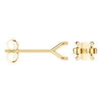 EA-2998 Yellow Gold Earrings UNSET - ANGLE