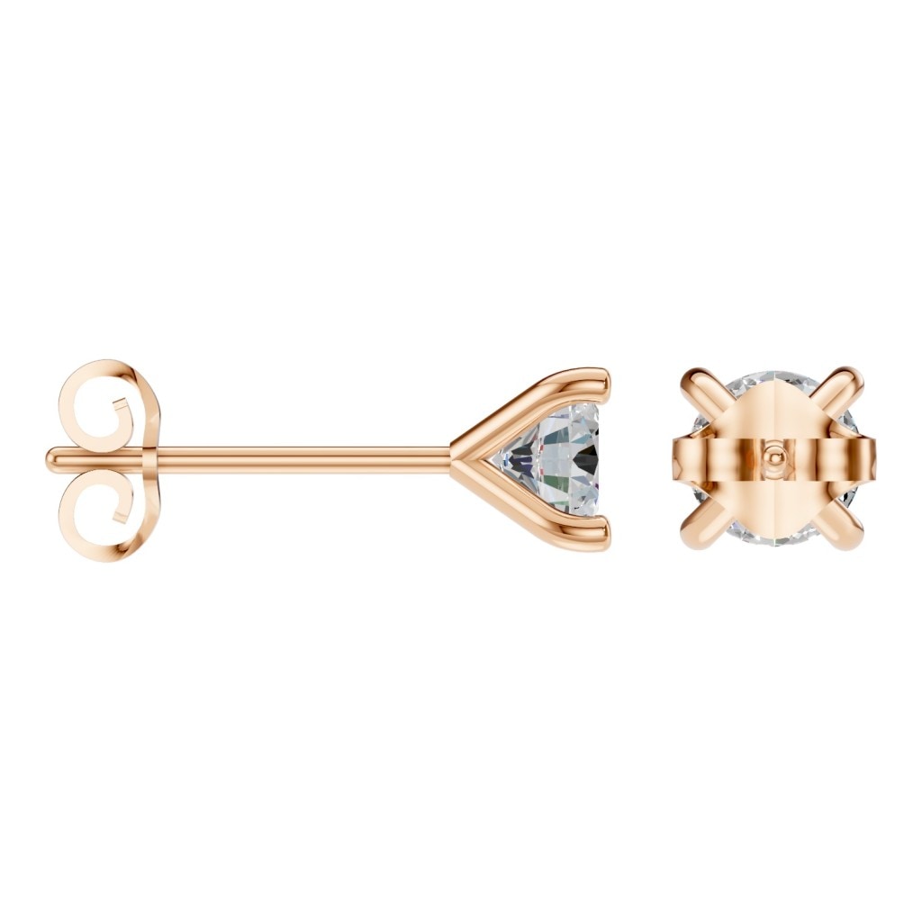 EA-2998 Rose Gold Earrings SET - ANGLE