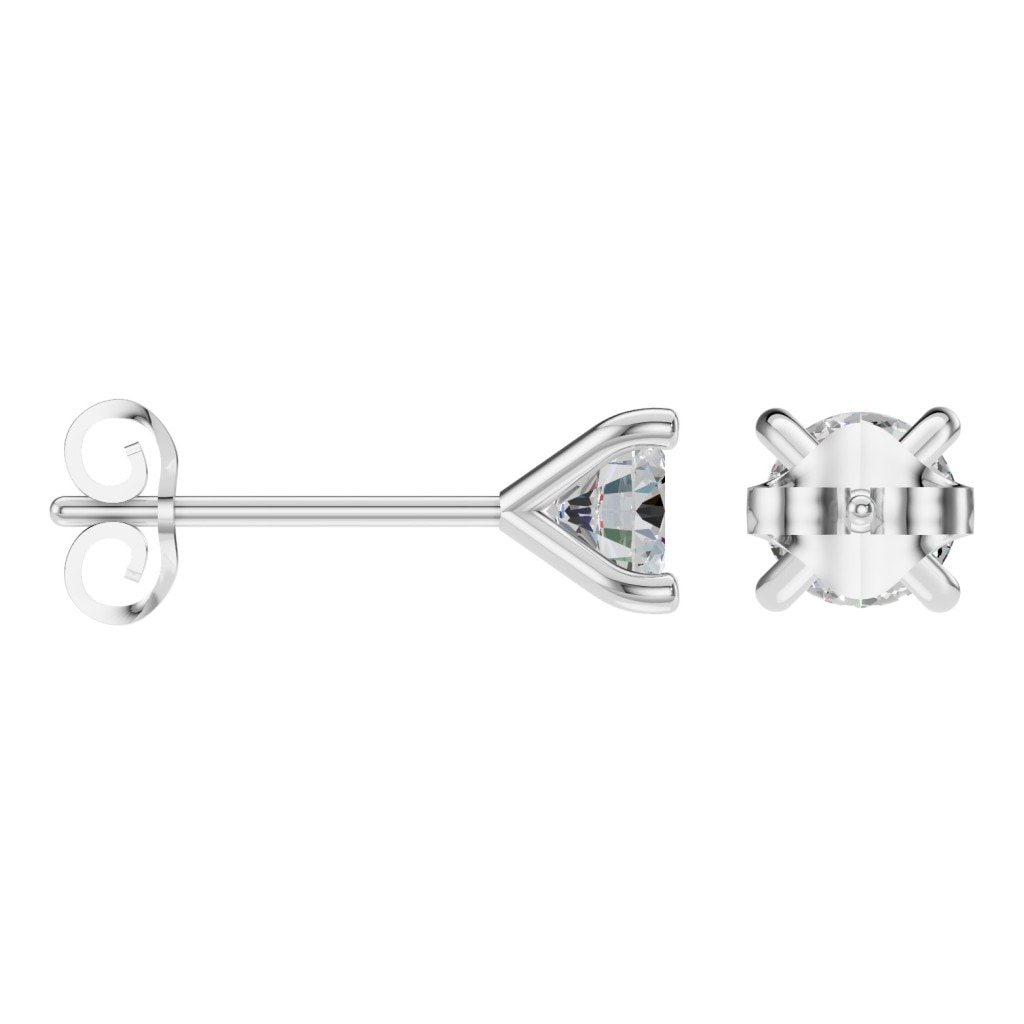 EA-2998 White Gold Earrings SET - ANGLE