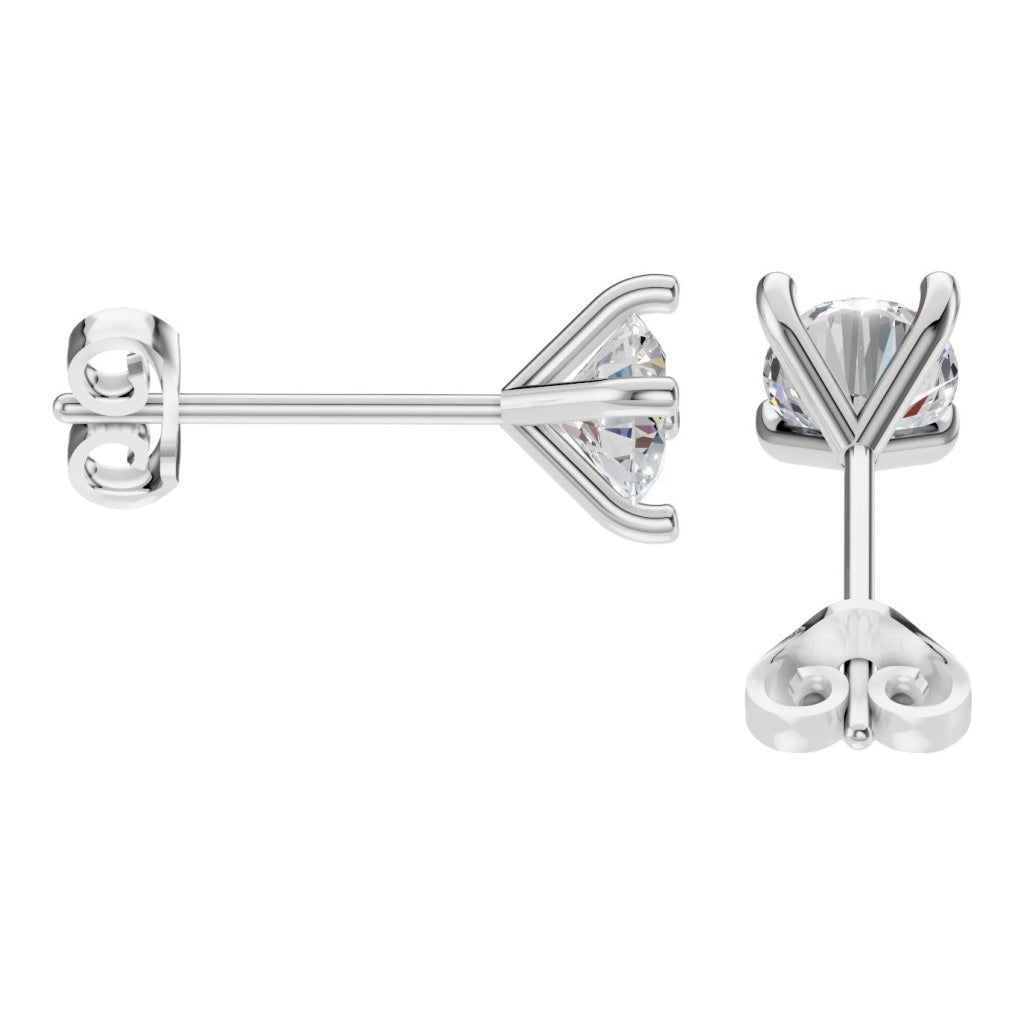 EA-2998 White Gold Earrings SET - Side View