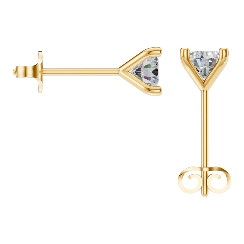 EA-2998 Yellow Gold Earrings SET - BACK