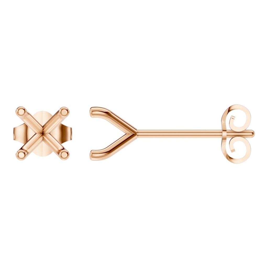 EA-2998 Rose Gold Earrings UNSET - Main View
