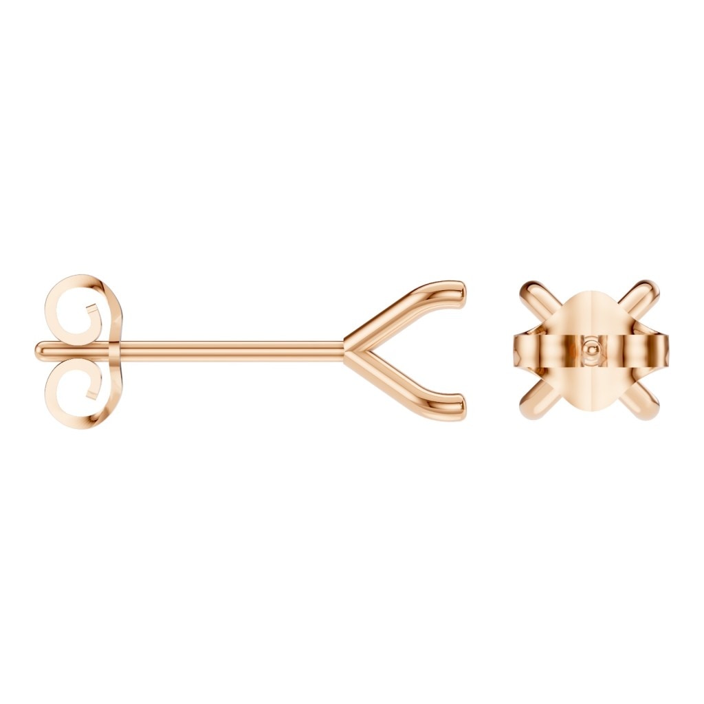 EA-2998 Rose Gold Earrings UNSET - ANGLE