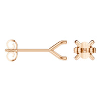 EA-2998 Rose Gold Earrings UNSET - ANGLE