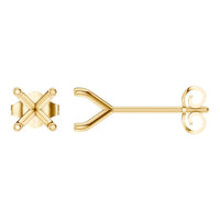 EA-2998 Yellow Gold Earrings UNSET - Main View