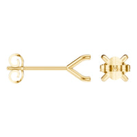 EA-2998 Yellow Gold Earrings UNSET - ANGLE