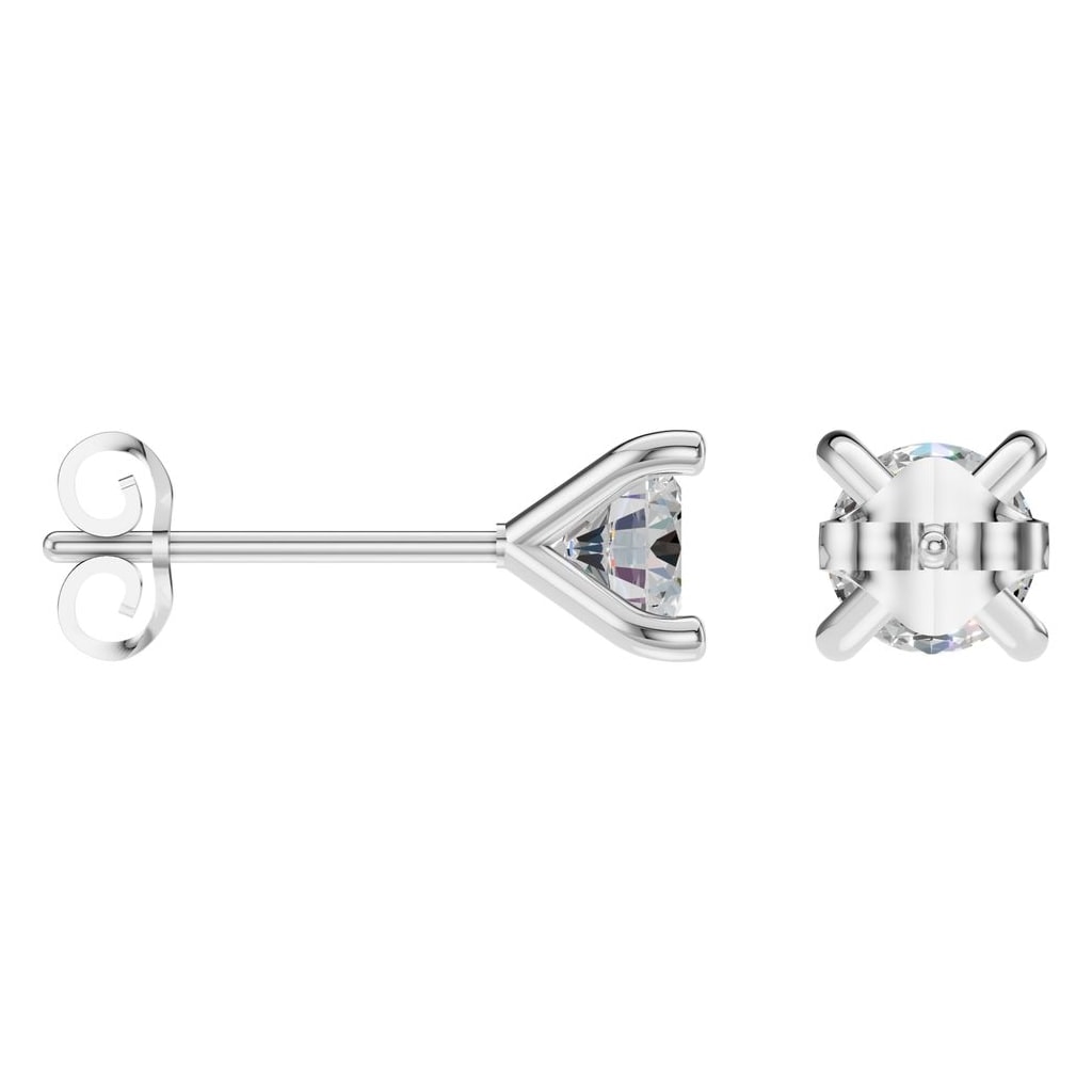 EA-2998 White Gold Earrings SET - ANGLE