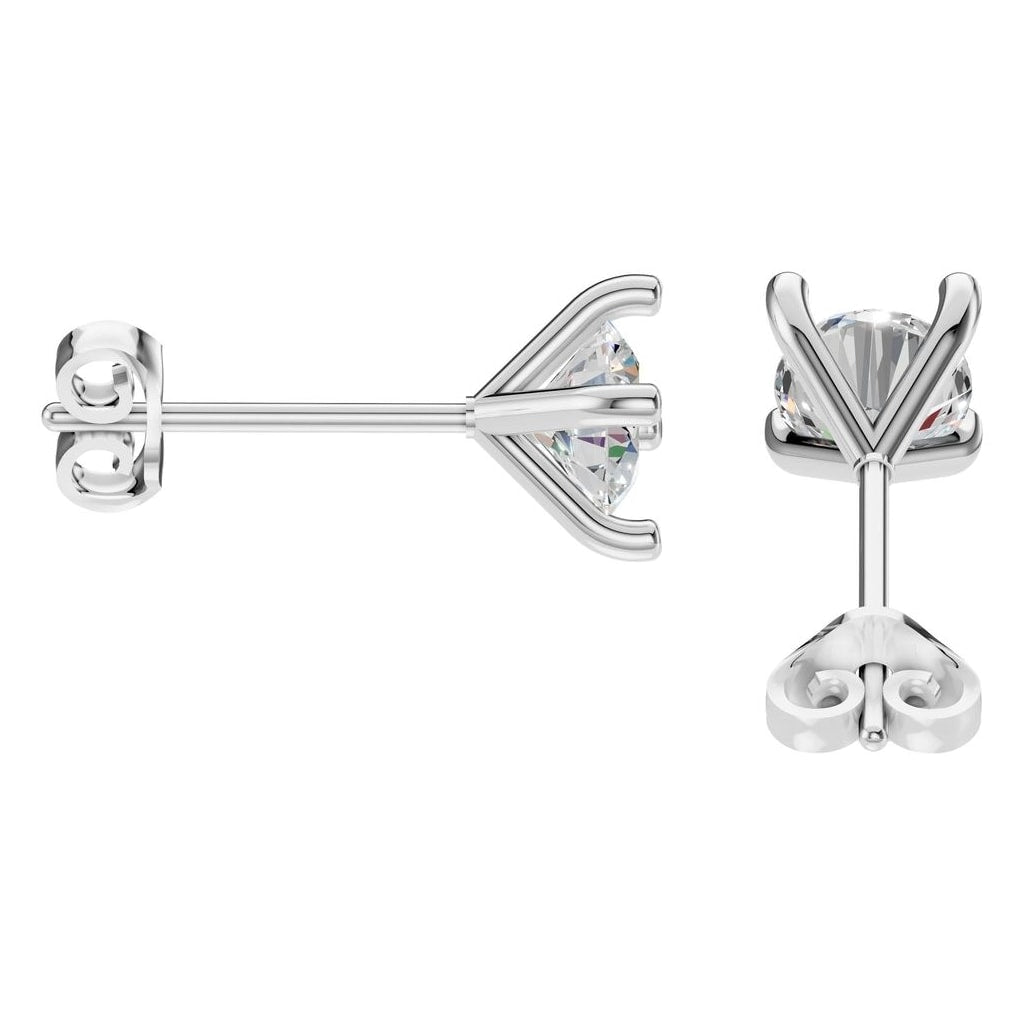 EA-2998 White Gold Earrings SET - Side View