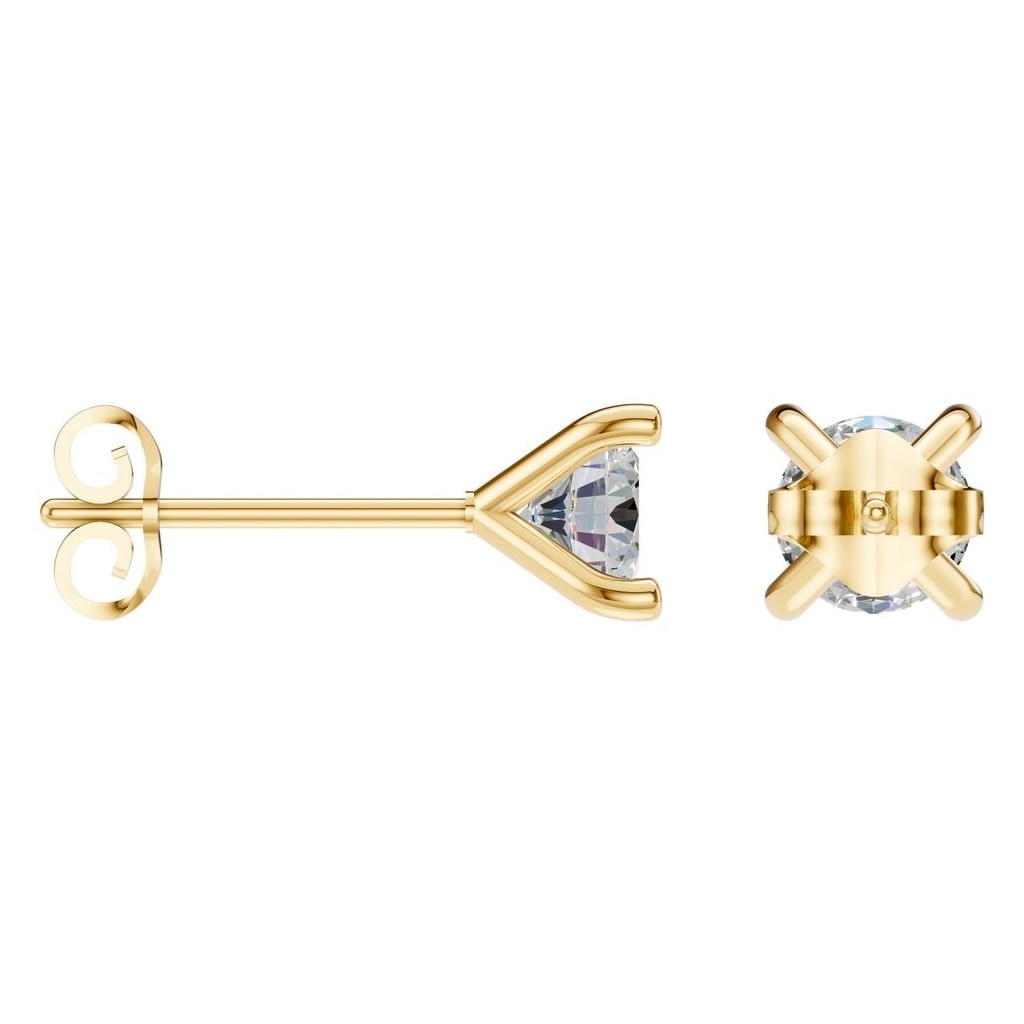 EA-2998 Yellow Gold Earrings SET - ANGLE