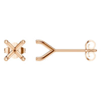 EA-2998 Rose Gold Earrings UNSET - Main View