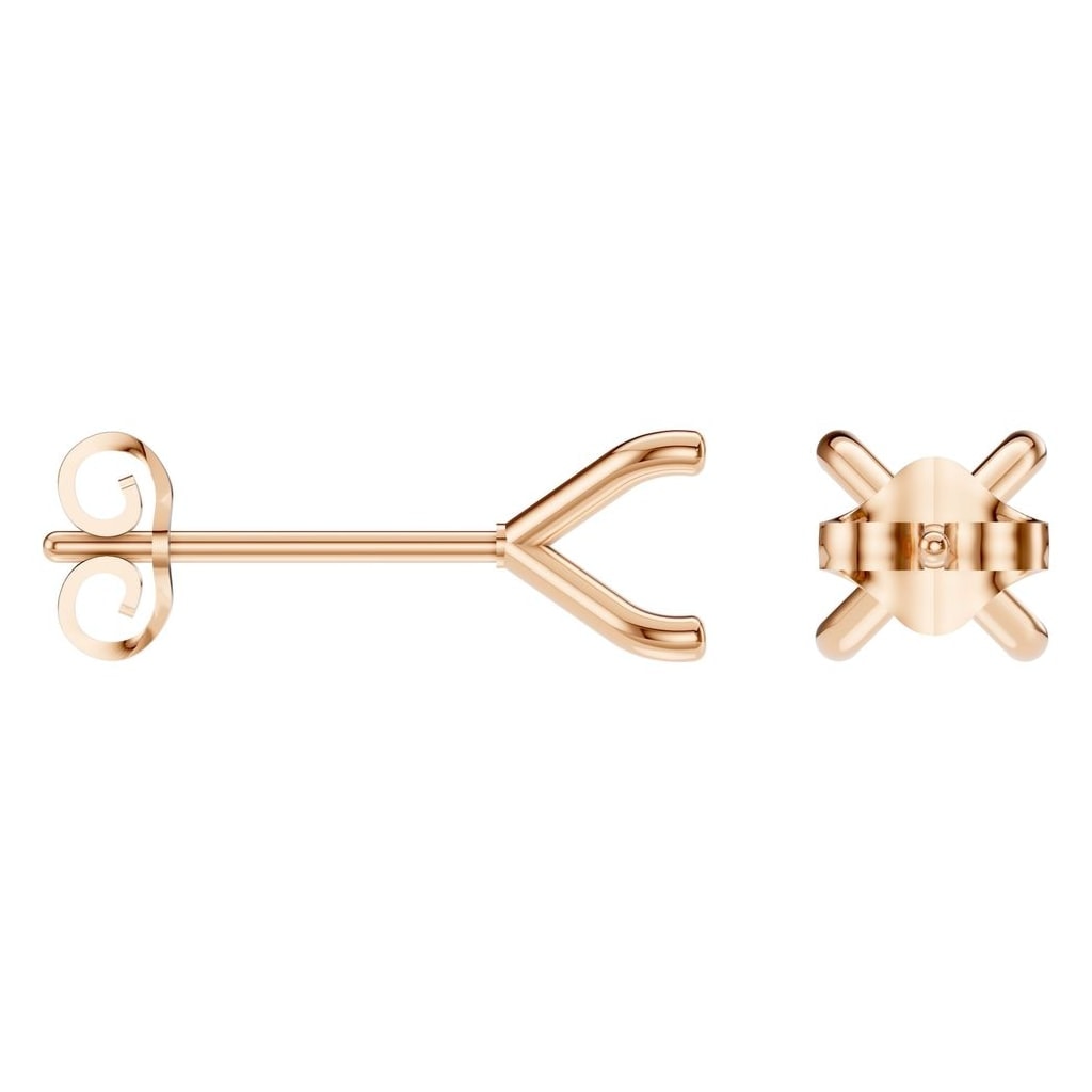 EA-2998 Rose Gold Earrings UNSET - ANGLE
