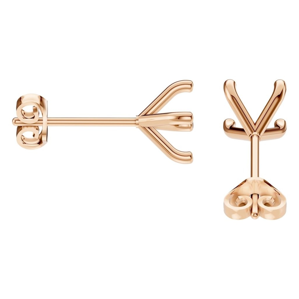 EA-2998 Rose Gold Earrings UNSET - Side View