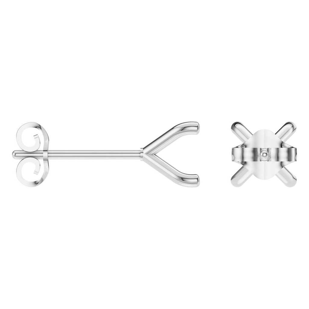 EA-2998 White Gold Earrings UNSET - ANGLE