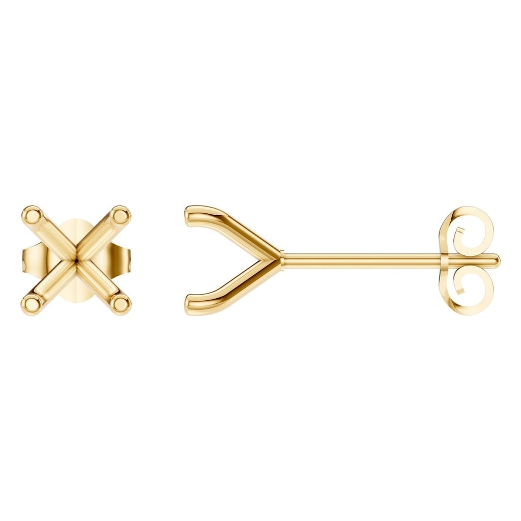 EA-2998 Yellow Gold Earrings UNSET - Main View