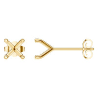 EA-2998 Yellow Gold Earrings UNSET - Main View