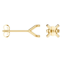 EA-2998 Yellow Gold Earrings UNSET - ANGLE