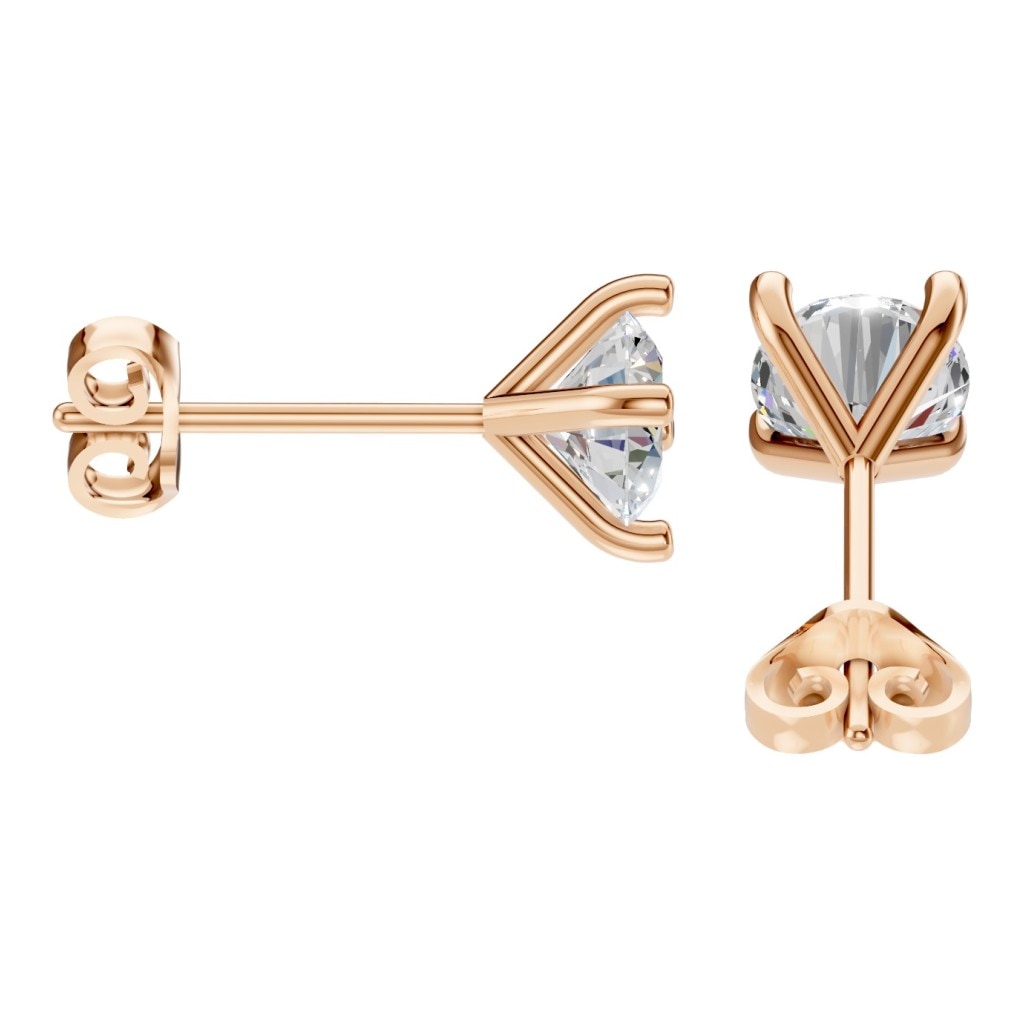 EA-2998 Rose Gold Earrings SET - Side View
