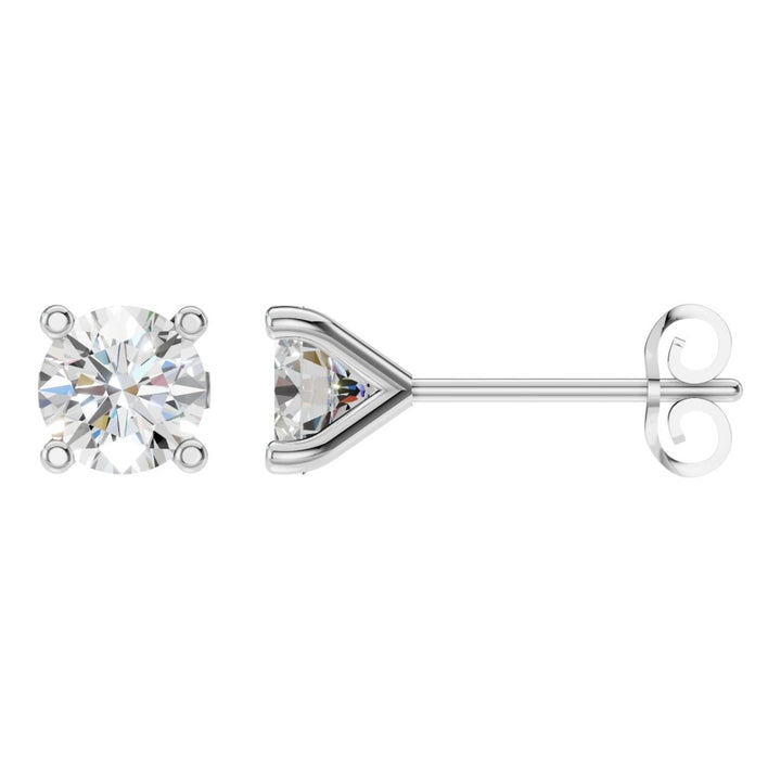 Solitaire Stud Earrings Mounting - Round 5.7mm