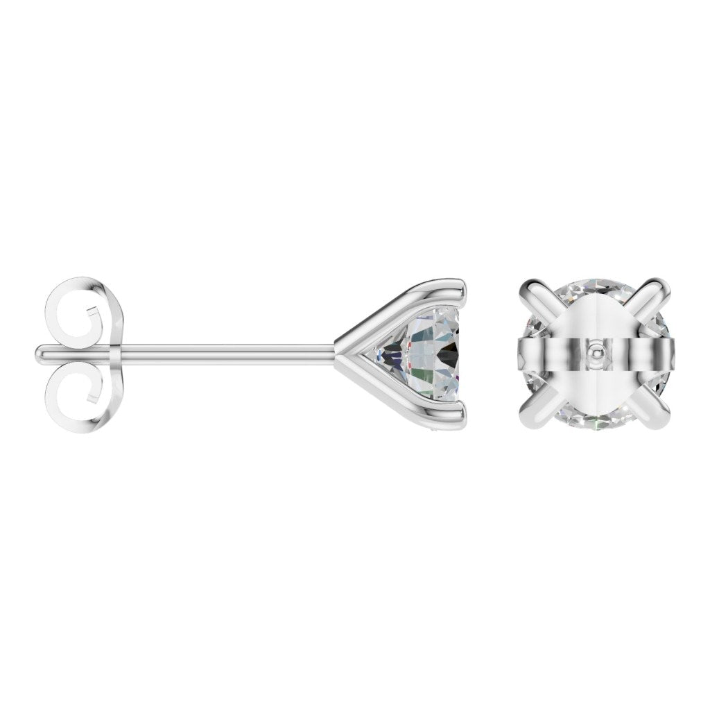 EA-2998 White Gold Earrings SET - ANGLE