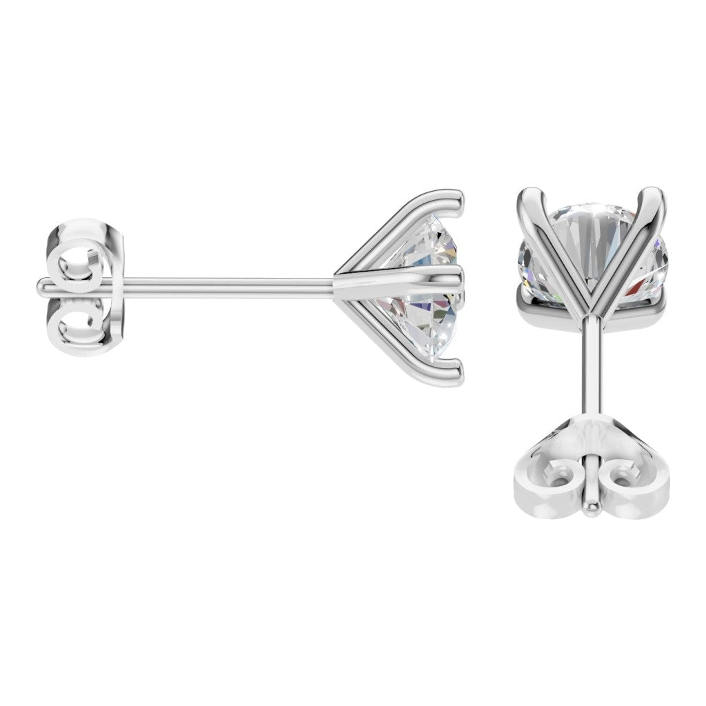 EA-2998 White Gold Earrings SET - Side View