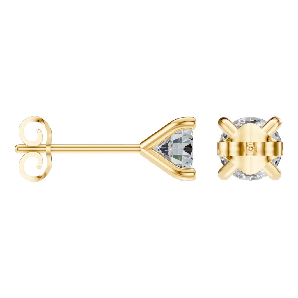 EA-2998 Yellow Gold Earrings SET - ANGLE