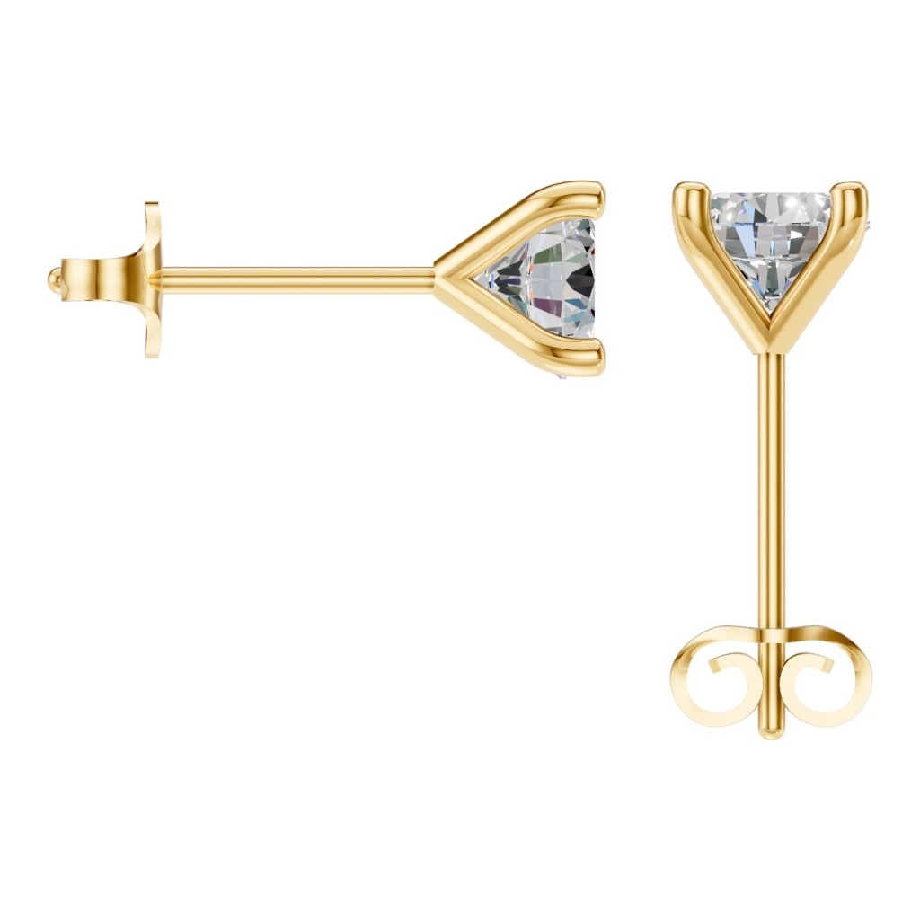 EA-2998 Yellow Gold Earrings SET - BACK