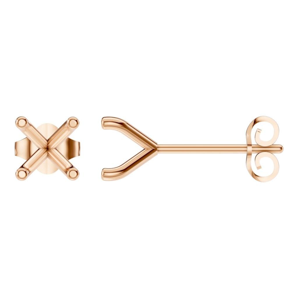 EA-2998 Rose Gold Earrings UNSET - Main View