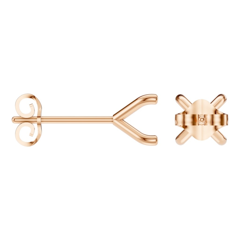 EA-2998 Rose Gold Earrings UNSET - ANGLE