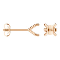 EA-2998 Rose Gold Earrings UNSET - ANGLE