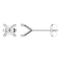 EA-2998 White Gold Earrings UNSET - Main View