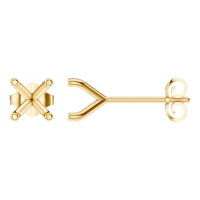 EA-2998 Yellow Gold Earrings UNSET - Main View